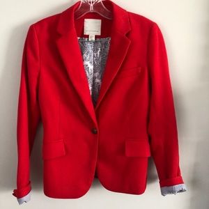 Mercer & Madison Stylish Red Lined Blazer in GUC